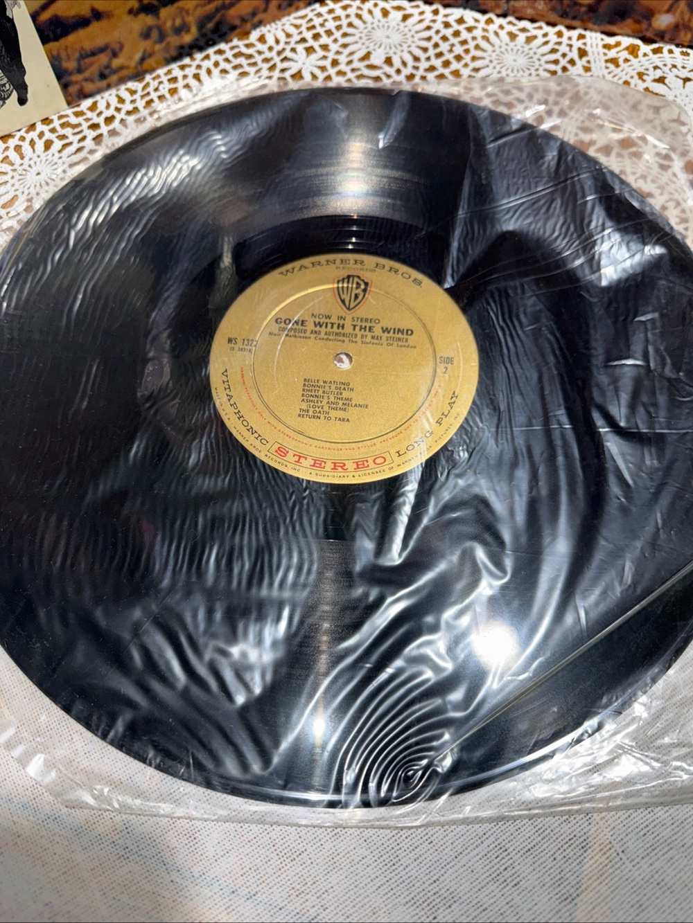 Gone With The Wind Original Score Vinyl Cover - White/Orange Artwork - Picture 3 of 4